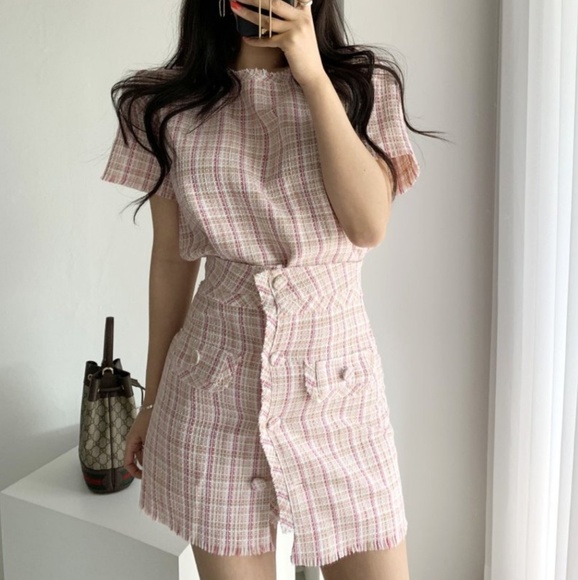 Dresses & Skirts - Cute Tweed Skirt and Top Set